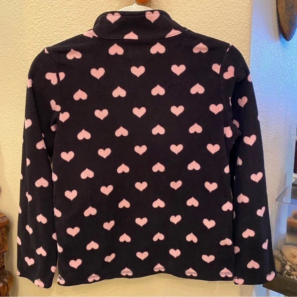 THE CHILDREN’S PLACE Girls Pink Heart 1/4 Zip Sweater Size 10/12 (L)